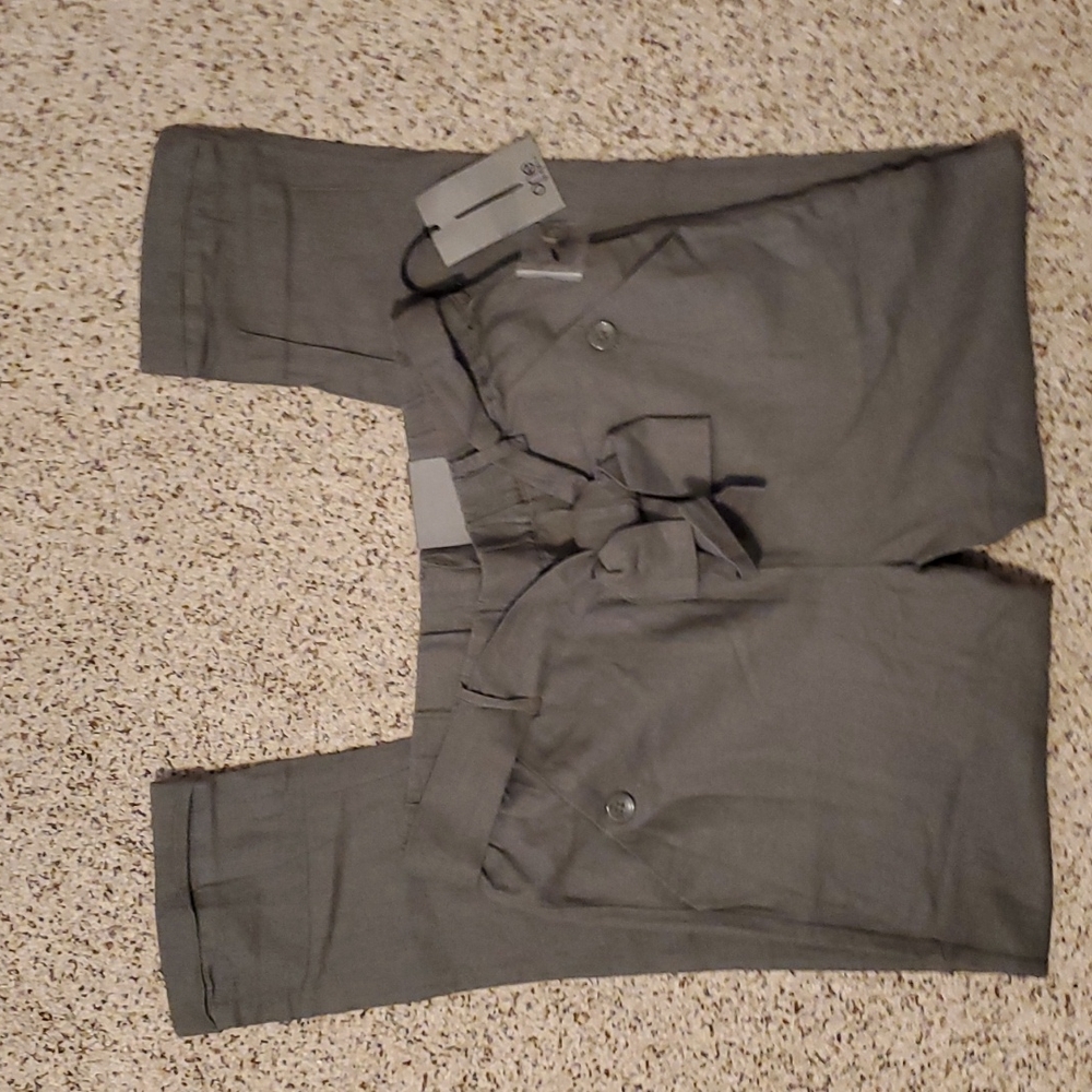 One by Chapter One Pull On Slim Leg Ankle Button Pocket Pants